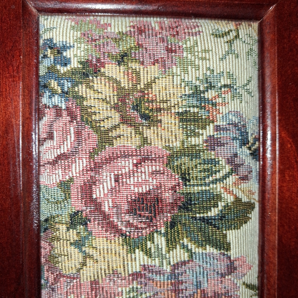 Floral Tapestry in Wooden Jewelry Box - Picture 2 of 7